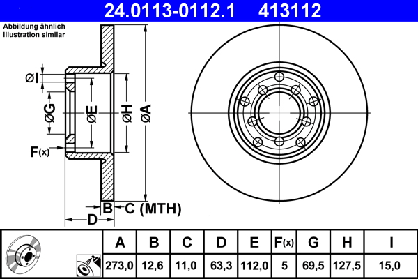 Brake Disc (Front axle)  Art. 24011301121