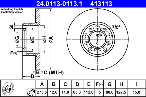 Brake Disc (Front axle)  Art. 24011301131