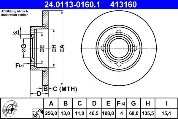 Brake Disc (Front axle)  Art. 24011301601