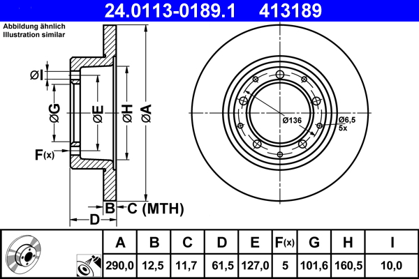 Brake Disc (Rear axle)  Art. 24011301891