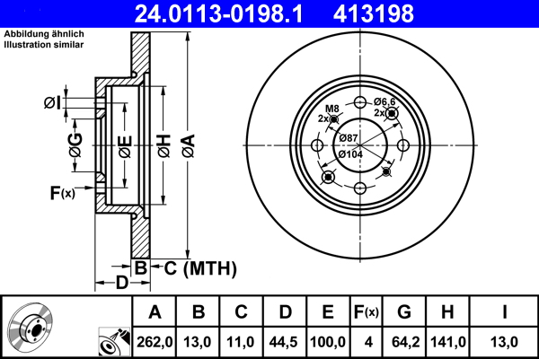 Brake Disc (Front axle)  Art. 24011301981