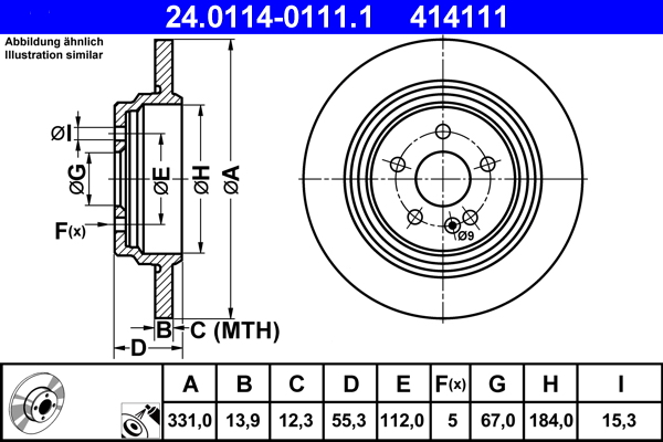 Brake Disc (Rear axle)  Art. 24011401111