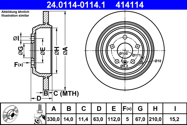 Brake Disc (Rear axle)  Art. 24011401141