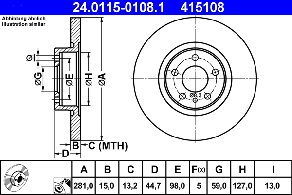 Brake Disc (Front axle)  Art. 24011501081