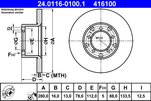 Brake Disc (Front axle)  Art. 24011601001