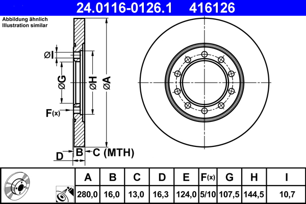 Brake Disc (Rear axle)  Art. 24011601261