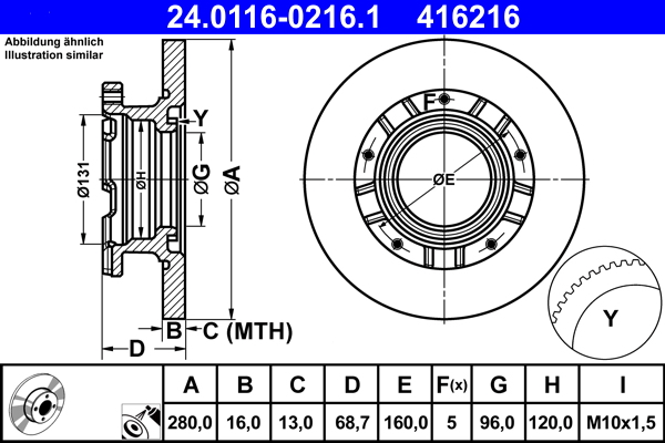 Brake Disc (Rear axle)  Art. 24011602161