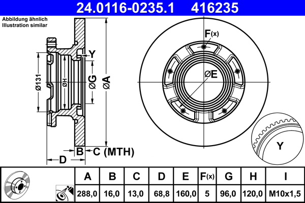 Brake Disc (Rear axle)  Art. 24011602351