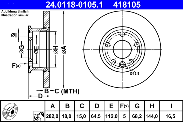 Brake Disc (Front axle)  Art. 24011801051