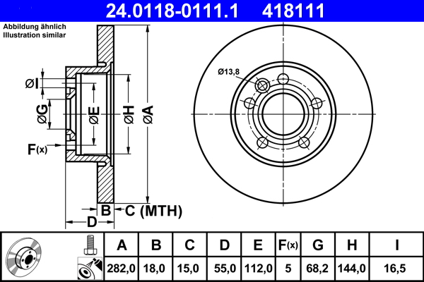 Brake Disc (Front axle)  Art. 24011801111