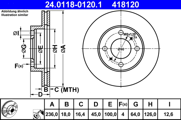 Brake Disc (Front axle)  Art. 24011801201