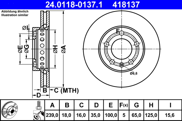 Brake Disc (Front axle)  Art. 24011801371