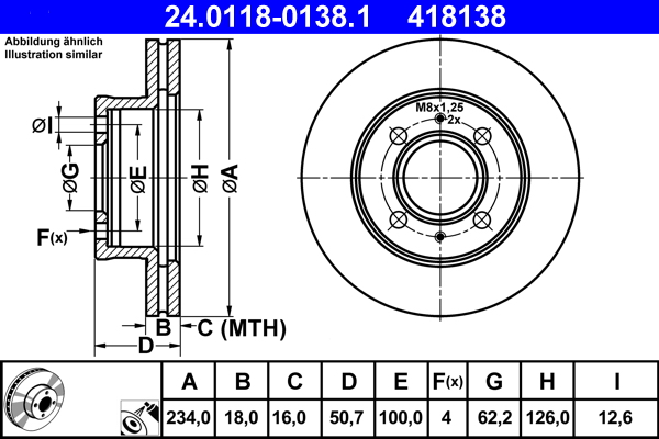 Brake Disc (Front axle)  Art. 24011801381