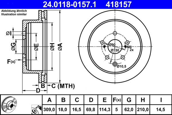 Brake Disc (Rear axle)  Art. 24011801571