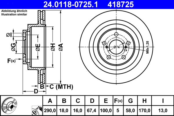 Brake Disc (Rear axle)  Art. 24011807251