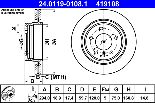 Brake Disc (Rear axle, Front axle)  Art. 24011901081