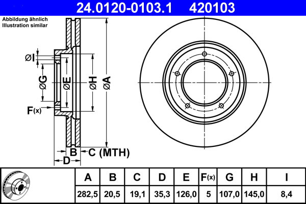 Brake Disc (Front axle)  Art. 24012001031