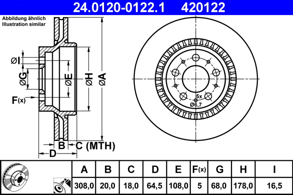 Brake Disc (Rear axle)  Art. 24012001221