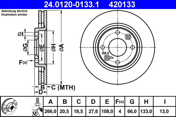 Brake Disc (Front axle)  Art. 24012001331