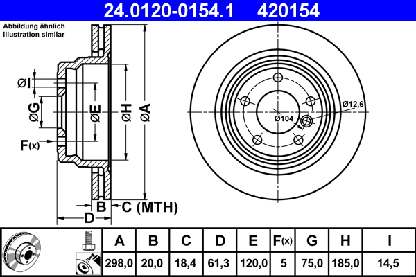 Brake Disc (Rear axle)  Art. 24012001541