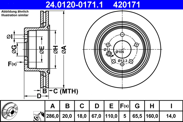 Brake Disc (Rear axle)  Art. 24012001711