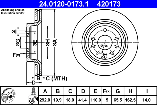 Brake Disc (Rear axle)  Art. 24012001731