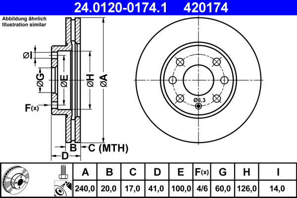 Brake Disc (Front axle, Rear axle)  Art. 24012001741