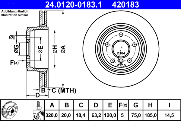 Brake Disc (Rear axle)  Art. 24012001831