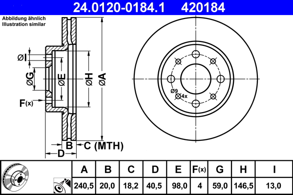 Brake Disc (Front axle)  Art. 24012001841