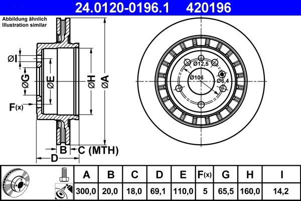 Brake Disc (Rear axle)  Art. 24012001961