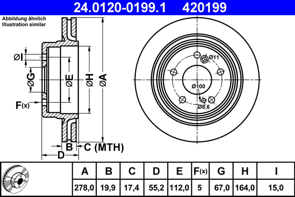 Brake Disc (Rear axle)  Art. 24012001991