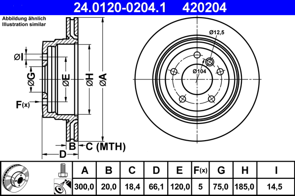 Brake Disc (Rear axle)  Art. 24012002041