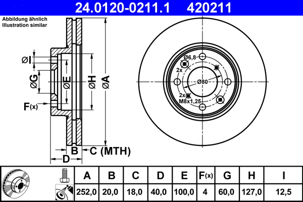 Brake Disc (Front axle)  Art. 24012002111