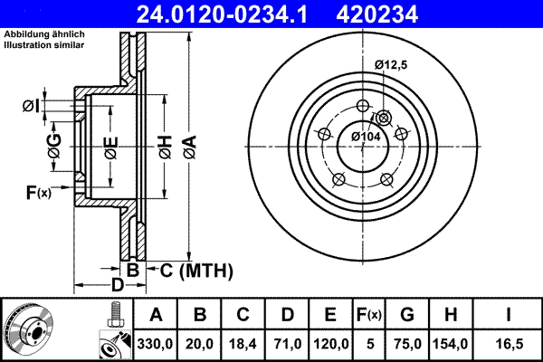 Brake Disc (Rear axle)  Art. 24012002341