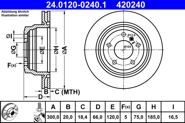 Brake Disc (Front axle, left)  Art. 24012002401