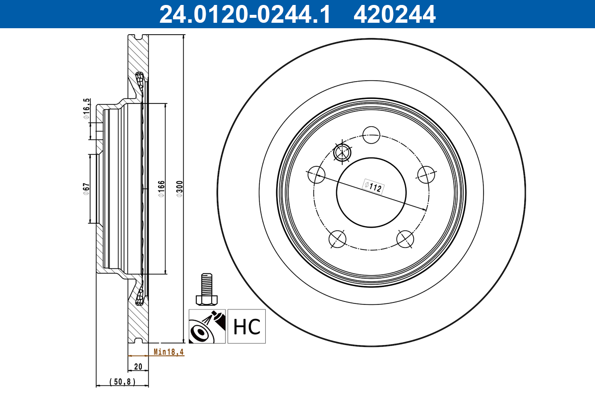 Brake Disc (Rear axle)  Art. 24012002441