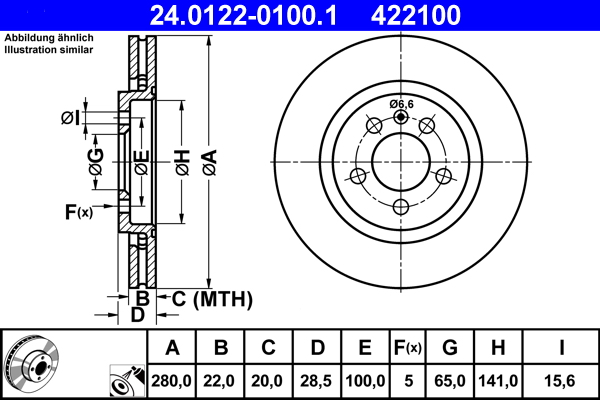 Brake Disc (Front axle)  Art. 24012201001