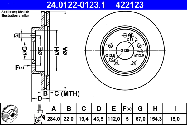 Brake Disc (Front axle)  Art. 24012201231