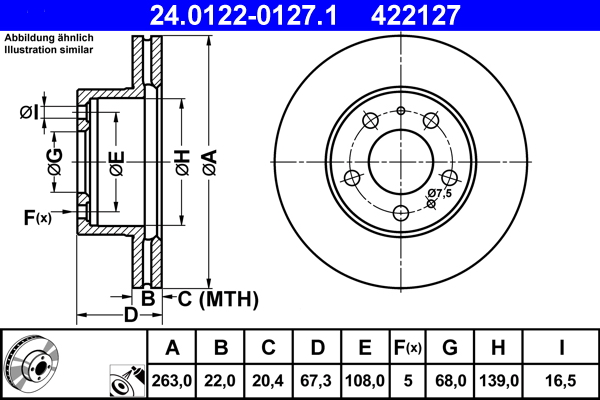 Brake Disc (Front axle)  Art. 24012201271