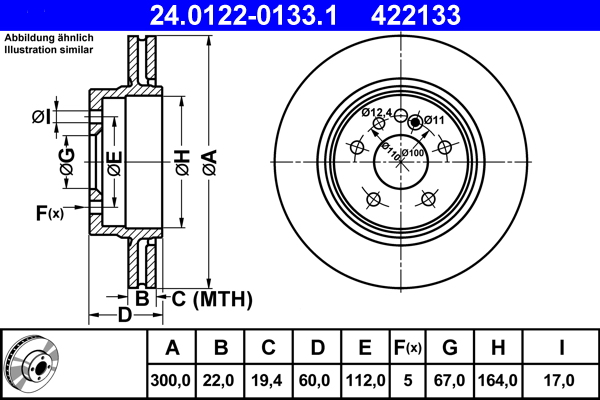 Brake Disc (Rear axle)  Art. 24012201331