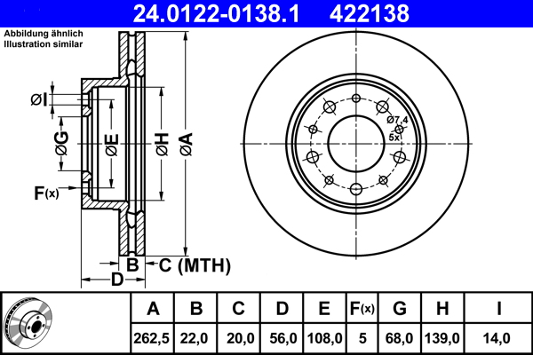 Brake Disc (Front axle)  Art. 24012201381