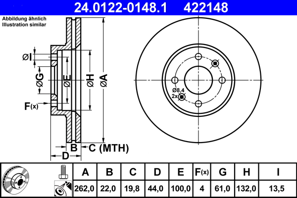 Brake Disc (Front axle)  Art. 24012201481