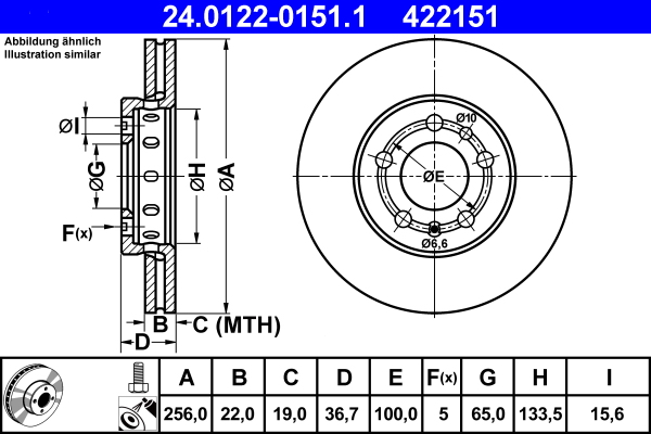 Brake Disc (Front axle)  Art. 24012201511