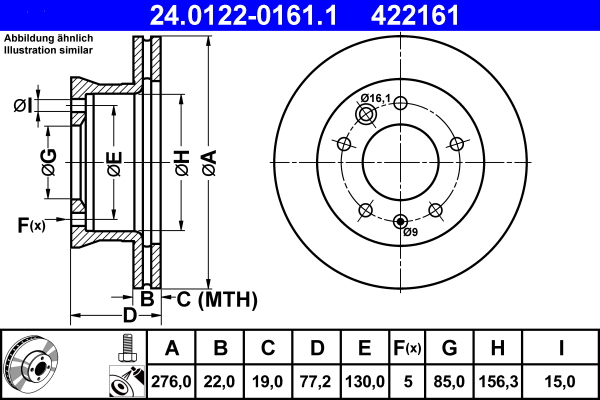 Brake Disc (Front axle)  Art. 24012201611