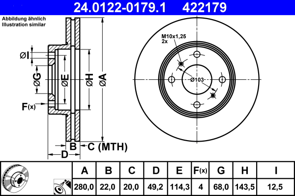 Brake Disc (Front axle)  Art. 24012201791