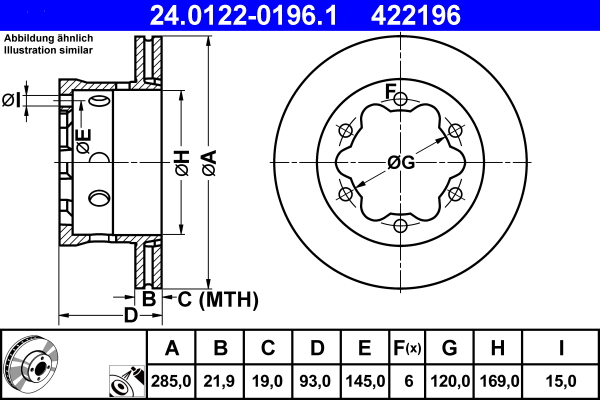 Brake Disc (Rear axle)  Art. 24012201961