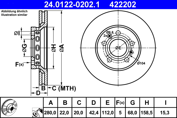 Brake Disc (Front axle)  Art. 24012202021