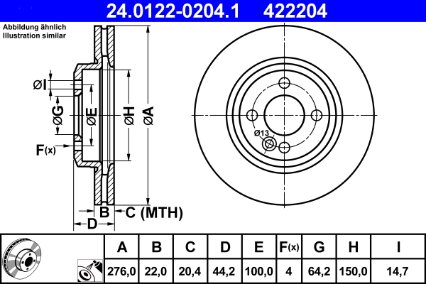 Brake Disc (Front axle)  Art. 24012202041