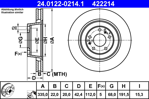 Brake Disc (Rear axle)  Art. 24012202141