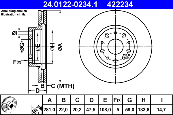 Brake Disc (Rear axle)  Art. 24012202341